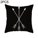 2 PCS Black and White Simple and Modern Geometric Abstract Decorative Pillowcases Polyester Throw Pillow Case(17)