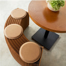 Home Furniture Accordion Folding Paper Stool Sofa Chair (High 42cm + Apricot Skin Pad)