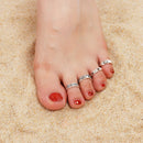 Vintage Totem Pattern Stars Sun Flower Joint Ring Beach Foot Ring(J113)