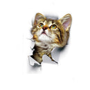 10 PCS Removable Waterproof Cartoon 3 D Cat Pattern Wall Sticker Bathroom Toilet Sticker(A)