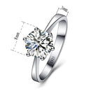 925 Sterling Silver Woman CZ Crystal Wedding Engagement Finger Rings Super Shinning Cubic Zirconia Fine Jewelry, Ring Size:10