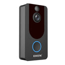 EKEN V7 Standard Edition 1080P Full HD Weather Resistant WiFi Security Home Monitor Intercom Smart Phone Video Doorbell without Dingdong Machine, Support Two-way Audio, PIR Motion Detection, Night Vision