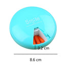 2 PCS Portable 7 Days Drugs Pill Container Rotation Pillbox(Orange)
