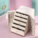 Multi-layer Large-capacity Leather Jewelry Storage Box(White)