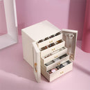 Multi-layer Large-capacity Leather Jewelry Storage Box(White)