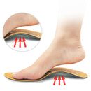 Corrected Flat Foot Arch Pad XO Leg Orthopedic Inner Eight-Shaped Corrective Insole, Size:43/44(Brown)