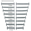 16 PCS / Set Running No Tie Shoelaces Fashion Unisex Athletic Elastic Silicone ShoeLaces(Black )