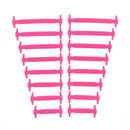 16 PCS / Set Running No Tie Shoelaces Fashion Unisex Athletic Elastic Silicone ShoeLaces(Pinkish )