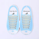 16 PCS / Set Running No Tie Shoelaces Fashion Unisex Athletic Elastic Silicone ShoeLaces(Gold)