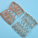 3 PCS Woman Elastic Magic DIY Vintage Headband Fashion Hair Maker Bun Hair Combs Metal Hairpins Hair Accessories(Coffee)