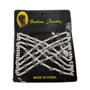 3 PCS Woman Elastic Magic DIY Vintage Headband Fashion Hair Maker Bun Hair Combs Metal Hairpins Hair Accessories(White)