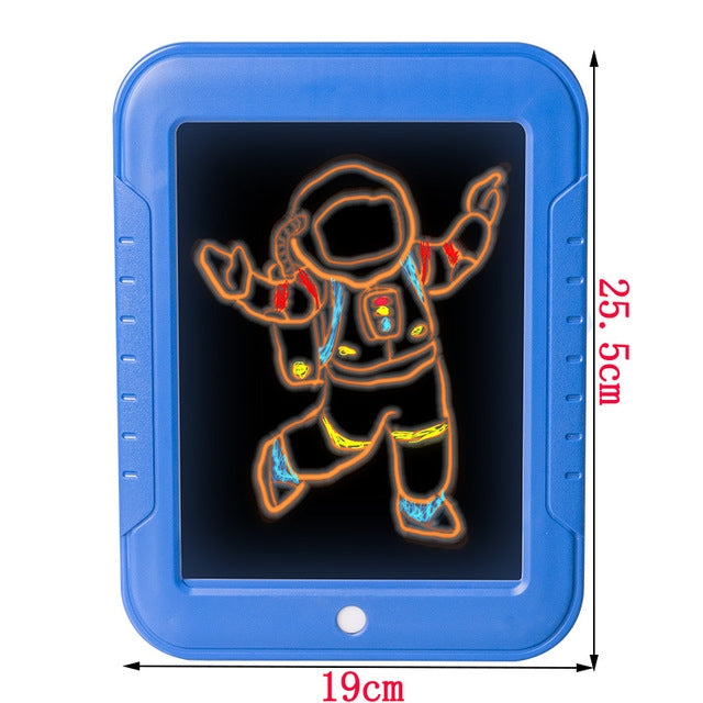LED Writing Board 3D Magic Drawing Pad Creative Children Drawing Toys(Blue)
