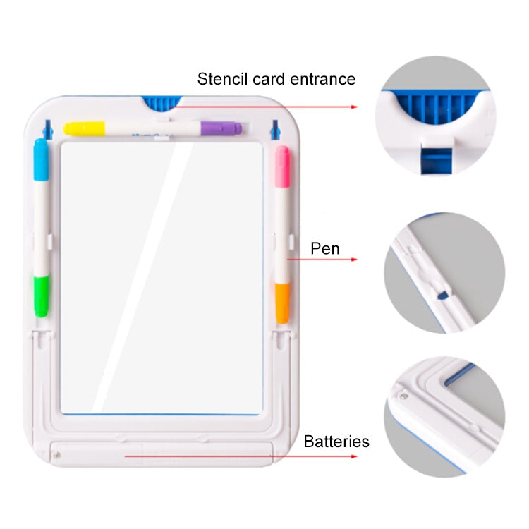 LED Writing Board 3D Magic Drawing Pad Creative Children Drawing Toys(Blue)