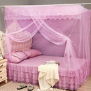 Single-door Mosquito Net Square Roof for Home Student Dormitory, Size:1.8x2.0x1.8 Meters(Pink)