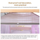 Single-door Mosquito Net Square Roof for Home Student Dormitory, Size:1.8x2.0x1.8 Meters(Pink)
