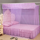 Single-door Mosquito Net Square Roof for Home Student Dormitory, Size:1.8x2.0x1.8 Meters(Pink)