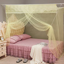 Single-door Mosquito Net Square Roof for Home Student Dormitory, Size:1.8x2.0x1.8 Meters(Yellow)