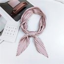 Ladies Retro Style Pleated Diamond Square Scarf Silk Scarf, Length: 70cm(Color)