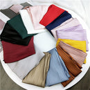 Ladies Retro Style Pleated Diamond Square Scarf Silk Scarf, Length: 70cm(Dark Pink)