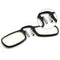 2 PCS TR90 Pince-nez Reading Glasses Presbyopic Glasses with Portable Box, Degree:+2.00D(Brown)