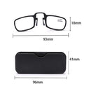 2 PCS TR90 Pince-nez Reading Glasses Presbyopic Glasses with Portable Box, Degree:+2.00D(Brown)