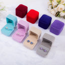 3 PCS Wedding Jewelry Accessories Square Velvet Jewelry Box Jewelry Display Case Gift Boxes Ring Earrings Box(Red)