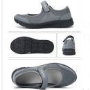 Women Casual Mesh Flat Shoes Soft Sneakers, Size:38(Dark gray)