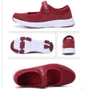 Women Casual Mesh Flat Shoes Soft Sneakers, Size:40(Red)