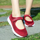 Women Casual Mesh Flat Shoes Soft Sneakers, Size:40(Red)