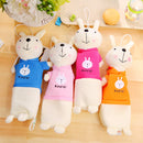Cute Plush Rabbit Pencil Box Pencilcase Pencil Bag School Supplies Stationery(Red)
