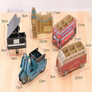 Lovely Multifunction DIY Pen Holder Papery Pens Stand Pencil Holders Desk Large Office Accessories Supplies Stationery(Piano)