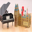 Lovely Multifunction DIY Pen Holder Papery Pens Stand Pencil Holders Desk Large Office Accessories Supplies Stationery(Piano)