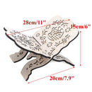 Quran Wooden Book Stand Holder Bookends Gift Removable Handmade Wood Book Decoration(Wine Red)