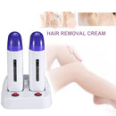 Double Base Wax Depilatory Warmer Heater Hair Removal Waxing Machine, Specification:EU Plug
