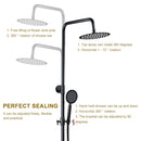 Pressurization Water Saving Black Luxury Brass Shower Set, Specification:A Round Hand Spray