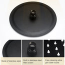 Pressurization Water Saving Black Luxury Brass Shower Set, Specification:A Round Hand Spray