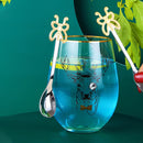 Multicolor Stainless Steel Butterfly Coffee Spoon Fruit Cold Drink Ice Cream Dessert Tea Spoon, Color:Rainbow