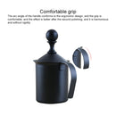 Pump Creamer Stainless Steel Double Mesh Manual Coffee Milk Foam Frothing Pitcher Froth Pump Foamer Cup, Capacity:400cc