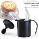Pump Creamer Stainless Steel Double Mesh Manual Coffee Milk Foam Frothing Pitcher Froth Pump Foamer Cup, Capacity:800cc