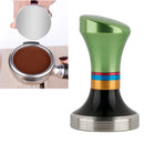 58mm CoffeeTamper Stainless Steel Coffee Powder Hammer Flat Base Powder Press(Green)
