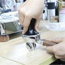 58mm Frosted Handle Stainless Steel Detachable Base Powder Press Solid Coffee Hammer(Black)