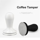 58mm Frosted Handle Stainless Steel Detachable Base Powder Press Solid Coffee Hammer(White)