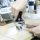 58mm Frosted Handle Stainless Steel Detachable Base Powder Press Solid Coffee Hammer(White)