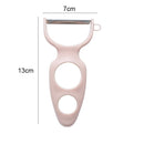20 PCS Creative Stainless Steel Scraping Peeling Multi-function Vegetable and Fruit Peeler(Pink)