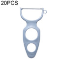 20 PCS Creative Stainless Steel Scraping Peeling Multi-function Vegetable and Fruit Peeler(Blue)