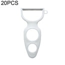 20 PCS Creative Stainless Steel Scraping Peeling Multi-function Vegetable and Fruit Peeler(White)