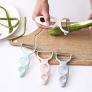 20 PCS Creative Stainless Steel Scraping Peeling Multi-function Vegetable and Fruit Peeler(Green)