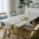 Modern Minimalist Jacquard Dining Table Cloth Tea Table Bed Flag With Tassel, Size:32x220cm(Yellow Clover)