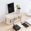 Safety Household Desktop Power Cable Storage Box Charger Socket Organizer(Pink)