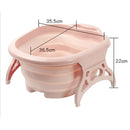 Household Foldable Foot Massage Foot Bath(Pink)